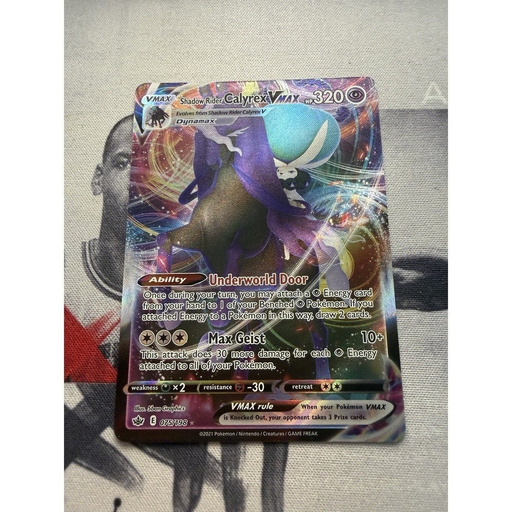 Pokemon Shadow Rider Calyrex VMAX 075/198 Chilling Reign Ultra Rare Holo Card